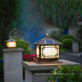 Retro Villa Garden Landscape Door Post Lamp Solar Light